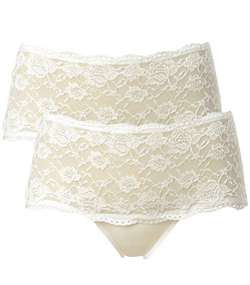2-pack Trofe Lace Hipster Briefs Champagne