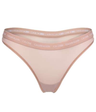 One Micro Singles Thong Panty Beige – Beige Stringtrosor från Calvin Klein