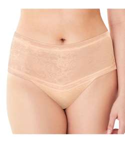 Everyday Smooth Lace Thong Beige