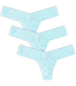 3-pack Low Rise Thong Iceblue