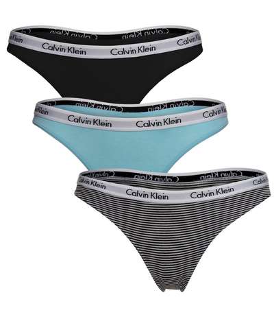 3-pack Carousel Thongs Multi-colour-2 – Flerfärgade Stringtrosor från Calvin Klein