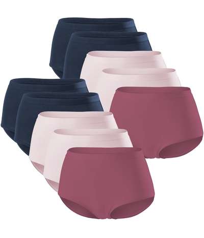 10-pack Basic W High Waist Mixed Colour – Flerfärgade Trosor från Pierre Robert
