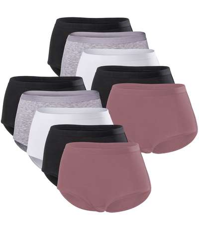 10-pack Basic W High Waist Panty Multi-colour – Flerfärgade Trosor från Pierre Robert