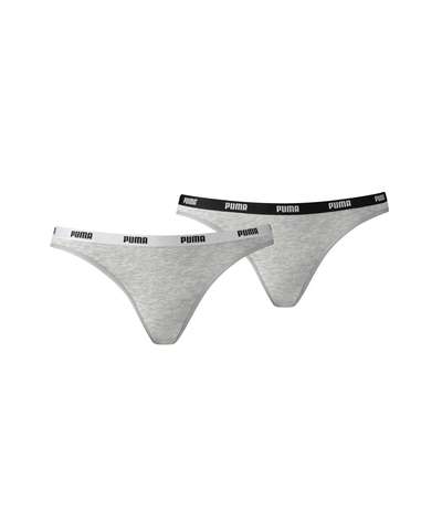 2-pack Iconic Bikini Grey – Gråa bikinitrosor från Puma