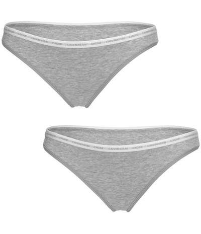 2-pack One Cotton Stretch Brief Grey – Gråa brieftrosor från Calvin Klein