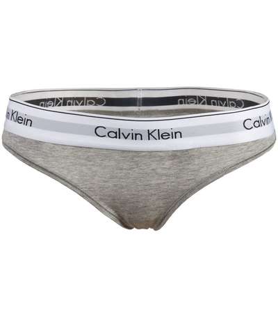Modern Cotton Plus Thong Grey – Gråa Stringtrosor från Calvin Klein