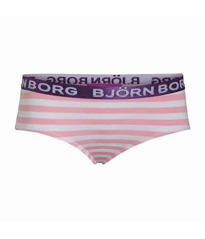 Girls Hipster Lean Stripe Pink Striped – Rosa hipstertrosor från Björn Borg