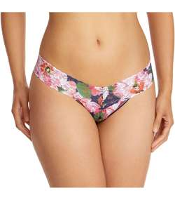 Flower Low Rise Thong Pink Floral