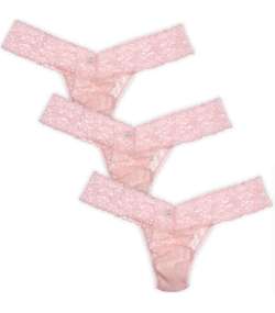 3-pack Low Rise Thong Pink