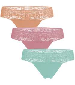 3-pack Lace Thong Mint/Pink
