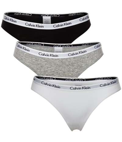 3-pack Carousel Bikinis Grey/Black – Svarta bikinitrosor från Calvin Klein