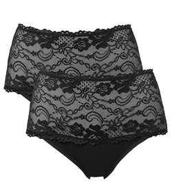 2-pack Trofe Lace Hipster Briefs Black