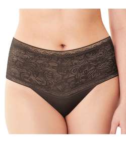 Everyday Smooth Lace Thong Black