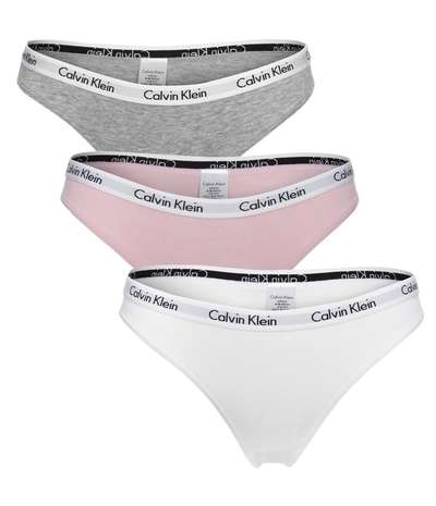 3-pack Carousel Bikinis Pink/White – Vita bikinitrosor från Calvin Klein