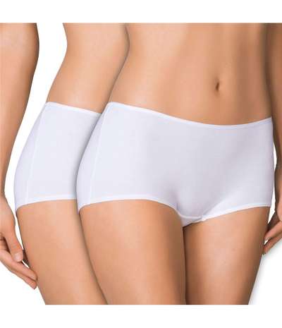 2-pack Benefit Women Regular Panty White – Vita Boxertrosor från Calida