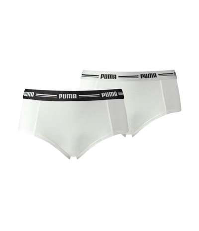 2-pack Iconic Mini Shorts White – Vita Boxertrosor från Puma