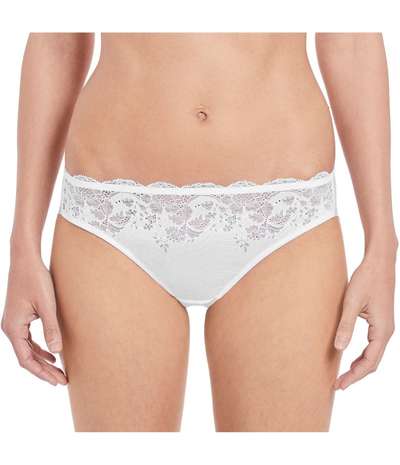 Lace Affair Bikini Brief White – Vita brieftrosor från Wacoal