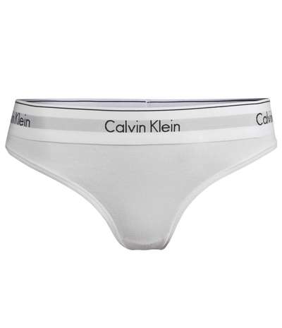 Modern Cotton Plus Thong White – Vita Stringtrosor från Calvin Klein