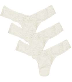 3-pack Low Rise Thong Ivory