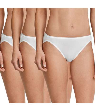 3-pack Essentials Cotton Rio Panties White – Vita Trosor från Schiesser