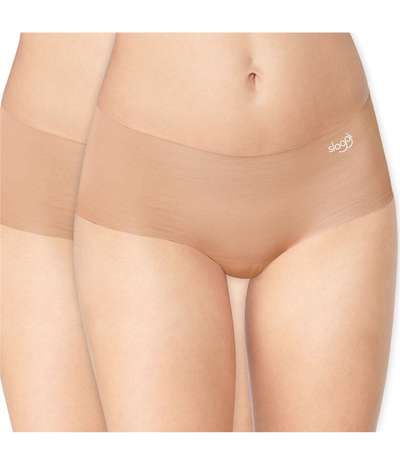 2-pack ZERO Microfibre Shorts Beige – Beige boxertrosor från Sloggi