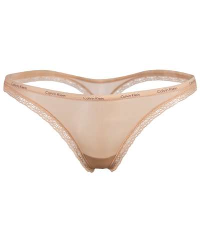 Bottoms Up Thong Beige – Beige Stringtrosor från Calvin Klein