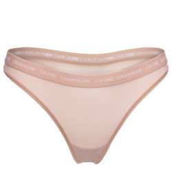 One Micro Singles Thong Panty Beige