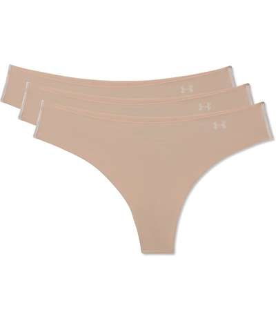 3-pack Pure Stretch Thong Skin – Beige Stringtrosor från Under Armour