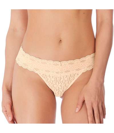 Halo Lace Thong Skin – Beige Stringtrosor från Wacoal