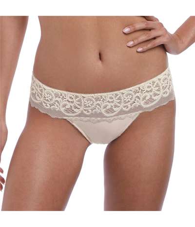 Lace Essentials Tanga Creme – Beige tangatrosor från Wacoal