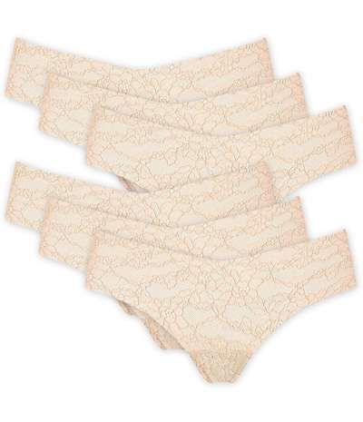 6-pack Light Lace 2.0 Brazil Panty Beige – Beige Trosor från Sloggi