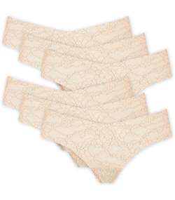 6-pack Light Lace 2.0 Brazil Panty Beige