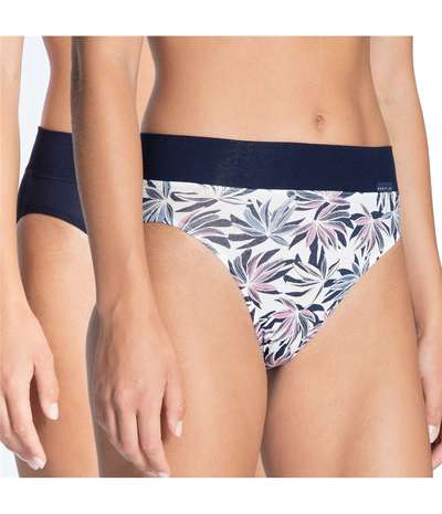 2-pack Elastic Briefs Blue Pattern – Blåa brieftrosor från Calida