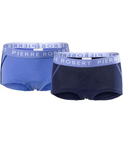 2-pack Young Hipster For Girls Navy/Blue – Blåa hipstertrosor från Pierre Robert