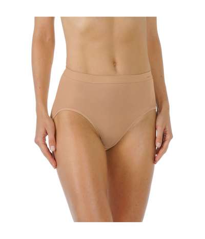 Emotion High Waist Pants Light brown – Bruna Trosor från Mey