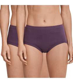 2-pack Original Classics Fine Rib Waist Panties Aubergine