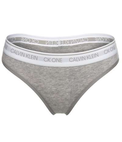 One Cotton Thong Grey – Gråa Stringtrosor från Calvin Klein