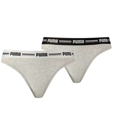 2-pack Iconic String Grey – Gråa Stringtrosor från Puma