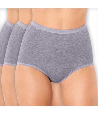 3-pack Basic Maxi  Grey – Gråa Trosor från Sloggi