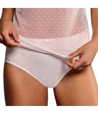 Emily High Waist Brief Plus Lightpink – Rosa brieftrosor från Rosa Faia