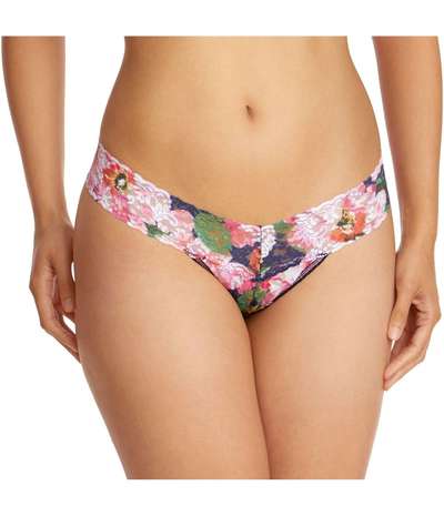 Flower Low Rise Thong Pink Floral – Rosa Stringtrosor från Hanky Panky