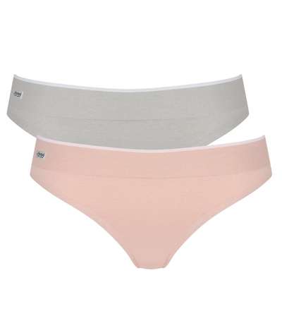 2-pack Sloggi mOve Seamless Thong Pink/Grey – Rosa Stringtrosor från sloggi Move