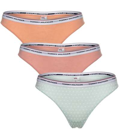 3-pack Essentials Thong Mint/Pink – Rosa Stringtrosor från Tommy Hilfiger