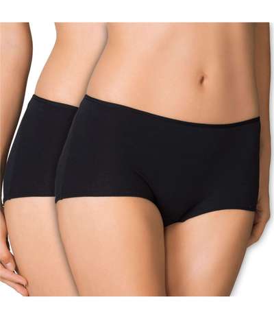 2-pack Benefit Women Regular Panty Black – Svarta Boxertrosor från Calida