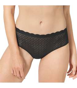 ZERO Feel Lace High Waist Brief Black