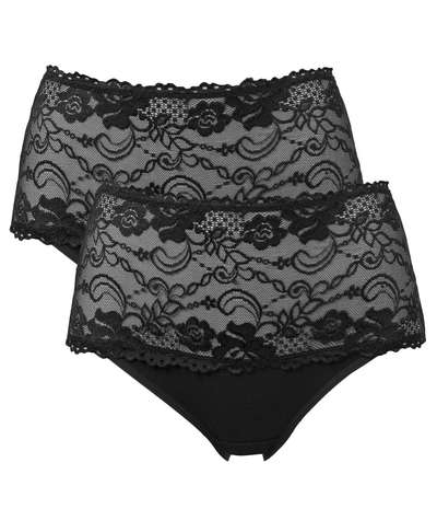 2-pack Trofe Lace Hipster Briefs Black – Svarta brieftrosor från Trofé