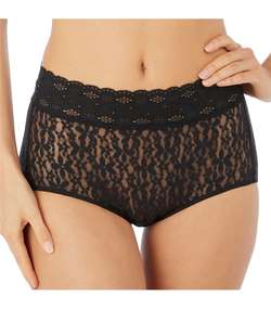 Halo Lace Full Brief Black