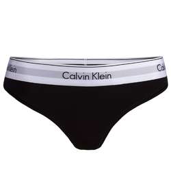 Modern Cotton Plus Thong Black