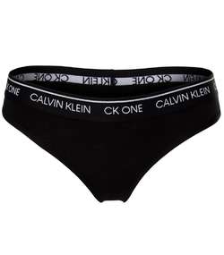 One Cotton Thong Black