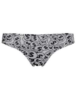 Women 800 Mill Seamless Thong Black/Silver-2